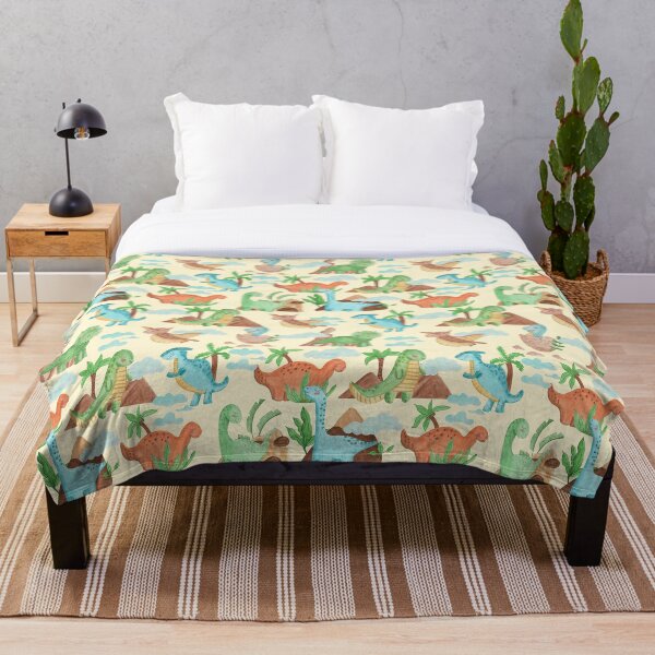 Aperçu de l'œuvre Dinosaures colorés créée et vendue par Surface Pattern Studio.