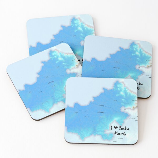 Item preview, Satu Mare County Map, România designed and sold by maptheclouds.