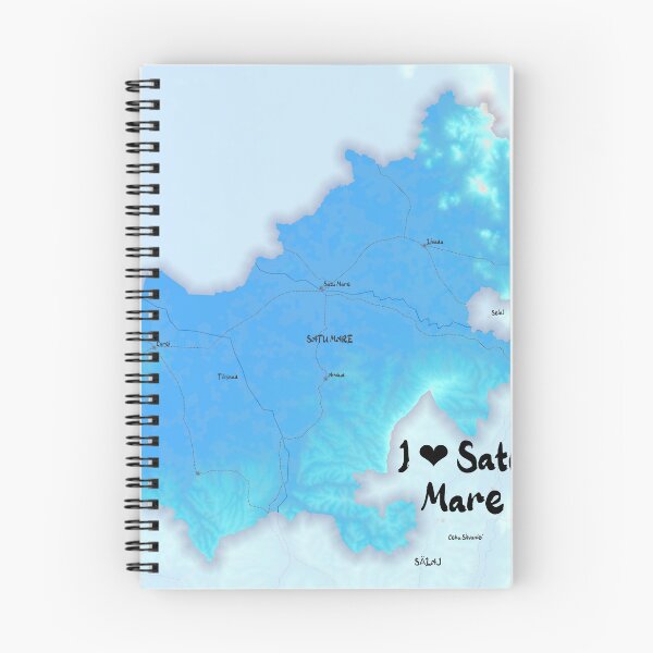 Item preview, Satu Mare County Map, România designed and sold by maptheclouds.