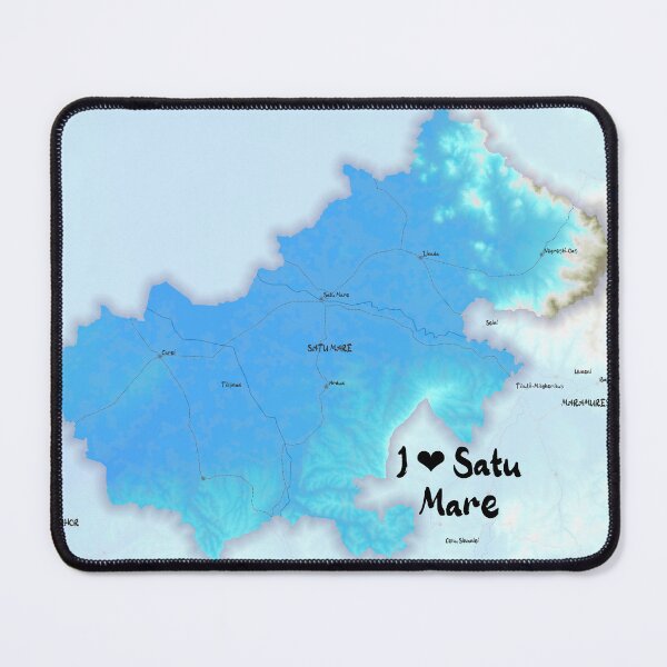 Item preview, Satu Mare County Map, România designed and sold by maptheclouds.