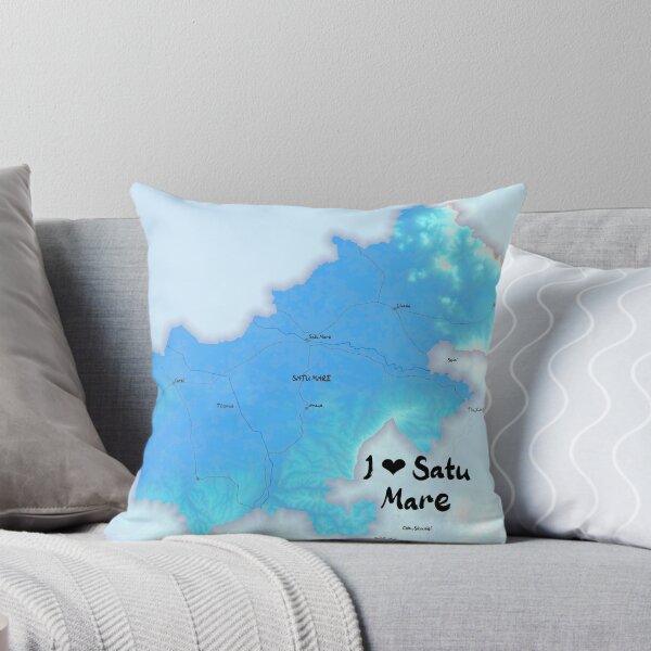 Item preview, Satu Mare County Map, România designed and sold by maptheclouds.