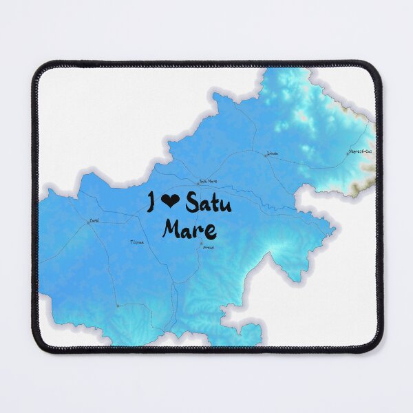 Item preview, Satu Mare County Map, România designed and sold by maptheclouds.