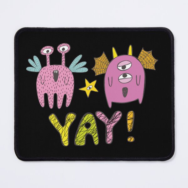 Item preview, Two Pink Monsters Yay! designed and sold by KOTOdesign.