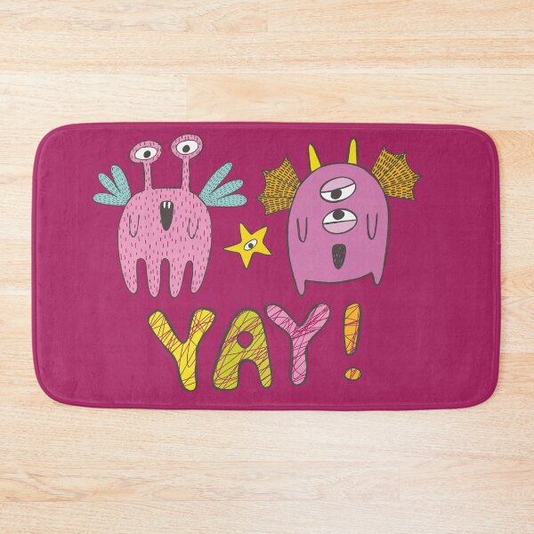 Item preview, Two Pink Monsters Yay! designed and sold by KOTOdesign.