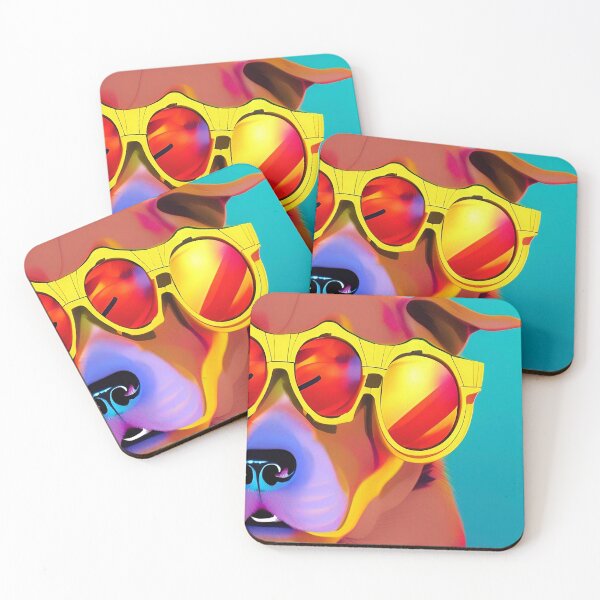 Item preview, Colorful popart dog with cool sunglasses designed and sold by Neo-Expression.