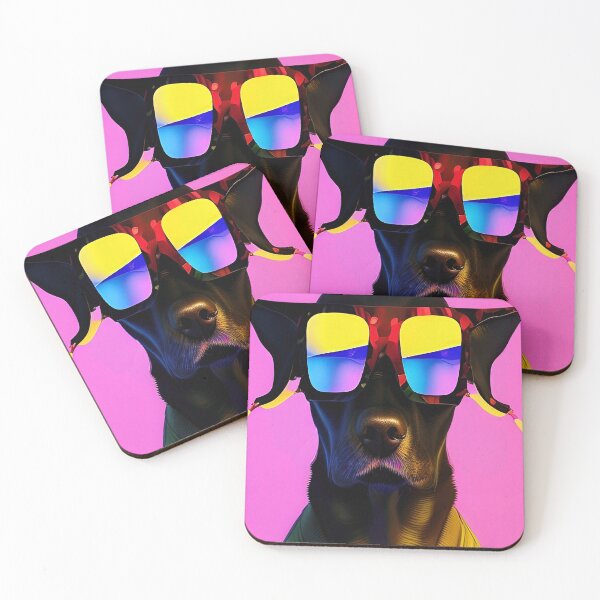 Item preview, Colorful popart dog with cool sunglasses designed and sold by Neo-Expression.