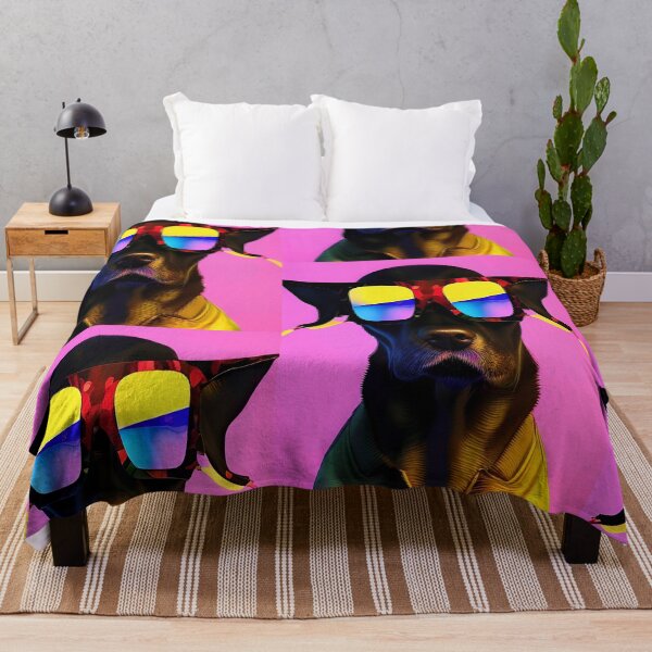 Item preview, Colorful popart dog with cool sunglasses designed and sold by Neo-Expression.