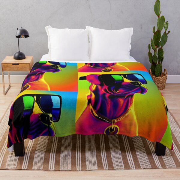Item preview, Pop art mastiff. Colorful dog wearing sunglasses. designed and sold by Neo-Expression.