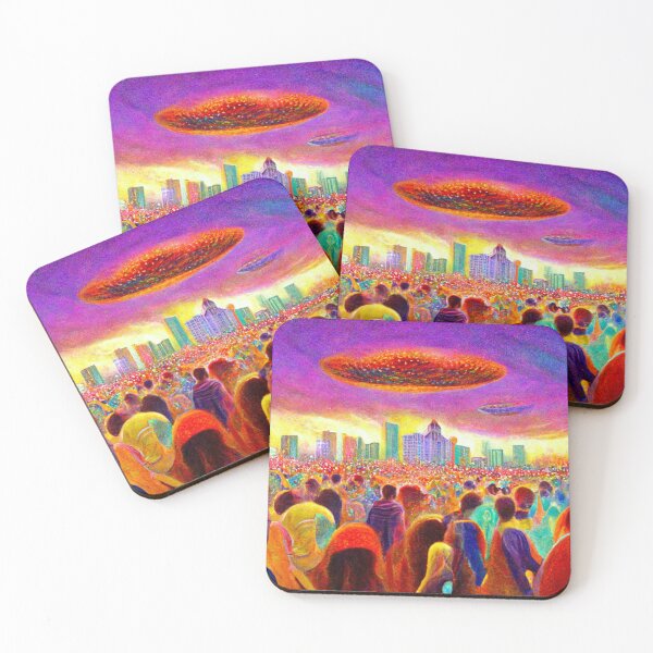 Item preview, Alien Invasion Spaceship UFO Psychedelic Otherworldly Extraterrestrial Unidentified Flying Object  designed and sold by Weirdarto.