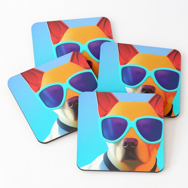 Item preview, Colorful popart dog with cool sunglasses designed and sold by Neo-Expression.