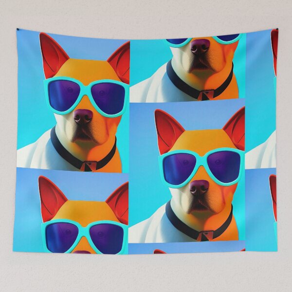 Item preview, Colorful popart dog with cool sunglasses designed and sold by Neo-Expression.