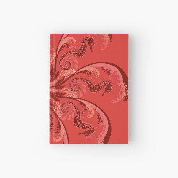 Seahorse Coral Hardcover Journal
