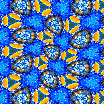 Artwork thumbnail, Yellow Calendula Pattern by Patternflower