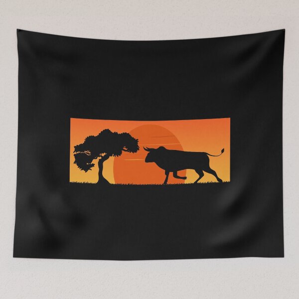Item preview, Bull Art Cute Bull Sunset Vintage For Animals Lover Funnu Bull Gift Idea designed and sold by Thecitiesstore.