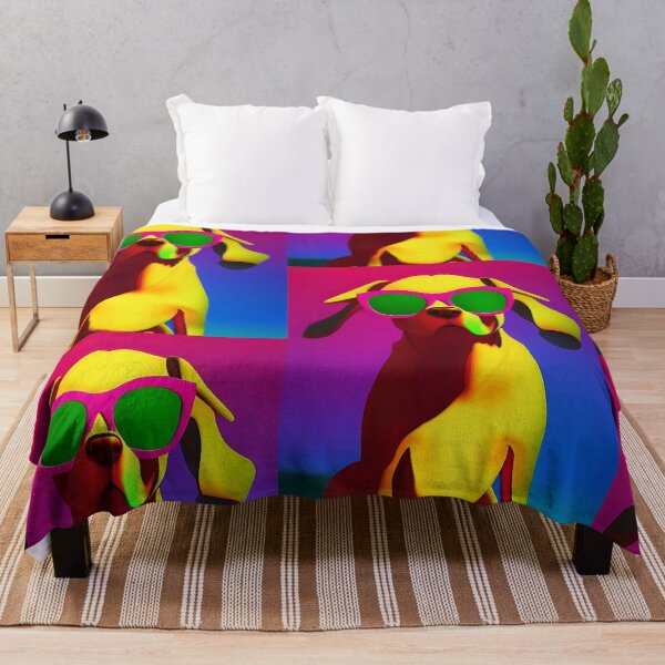 Item preview, Colorful popart dog with cool sunglasses designed and sold by Neo-Expression.