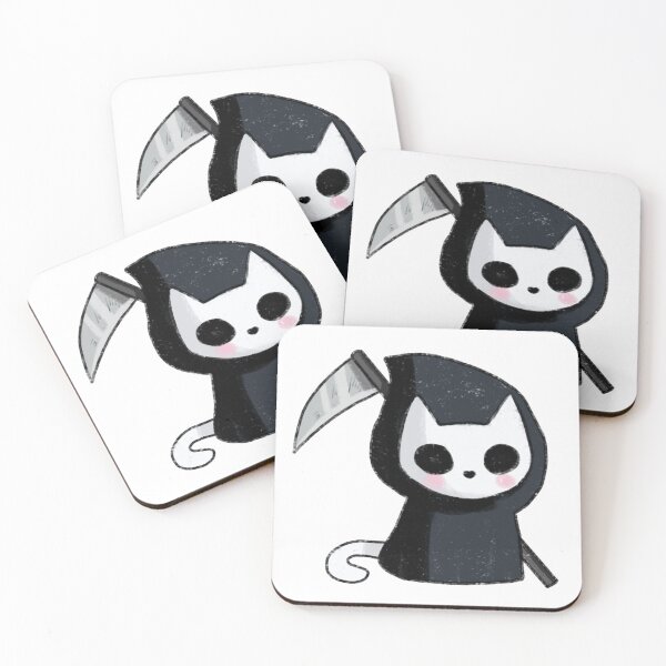 Item preview, Grim reaper cat art  designed and sold by Mayarart.