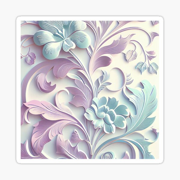 Item preview, Abstract flowers design pattern in warm pastel tones designed and sold by bzzup.