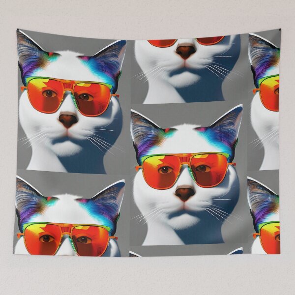 Item preview, Colorful cats popart wearing sunglasses designed and sold by Neo-Expression.