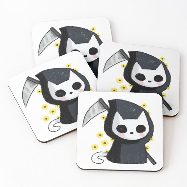 Item preview, Grim reaper cat with flowers  designed and sold by Mayarart.