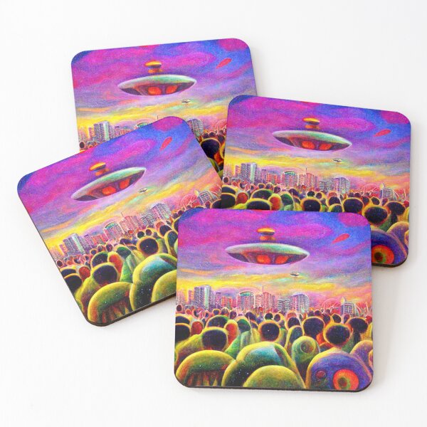 Item preview, Alien Invasion Earth UFO Psychedelic Otherworldly Extraterrestrial Unidentified Flying Object  designed and sold by Weirdarto.