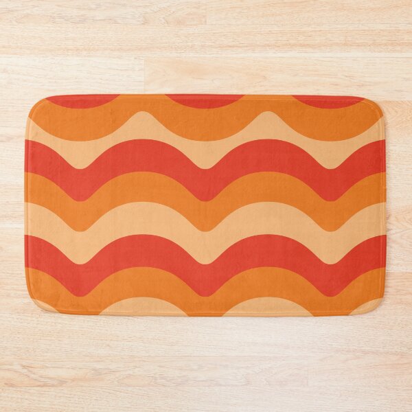 Item preview, Retro 70s   Abstract groovy Waves Pattern in red , orange and beige  designed and sold by Yasminepatterns .