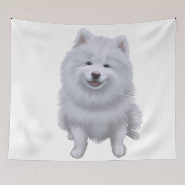 Item preview, Cute Samoyed Drawing designed and sold by WeHeartAnimals.