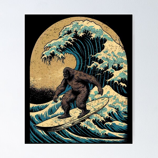 絵画 BIGFOOT Bigfoot Watercolor Canvas / Bigfoot Painting - Bigfoot Art