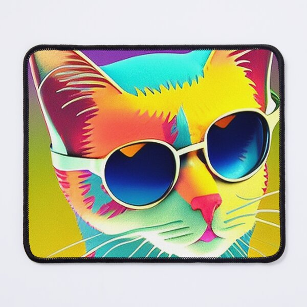 Item preview, Colorful cats popart wearing sunglasses designed and sold by Neo-Expression.