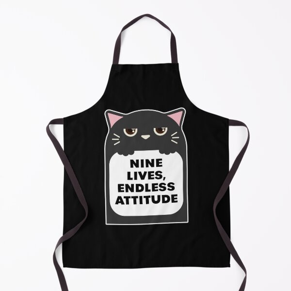 Item preview, CUTE CARTOON CAT NINE LIVES, ENDLESS ATTITUDE designed and sold by w1ckerman.