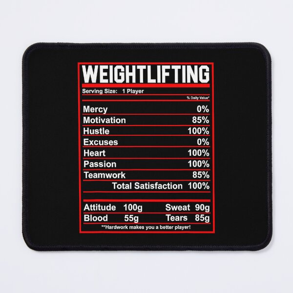 Item preview, Funny Weightlifting Nutrition Facts Bodybuilding designed and sold by GeorgiHeyward.