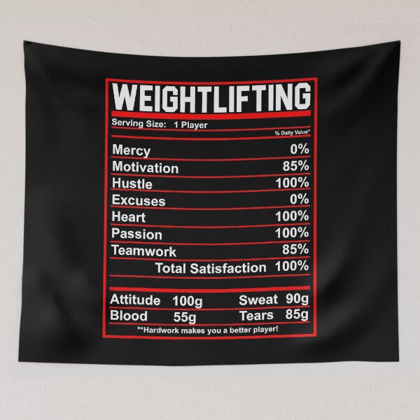 Item preview, Funny Weightlifting Nutrition Facts Bodybuilding designed and sold by GeorgiHeyward.