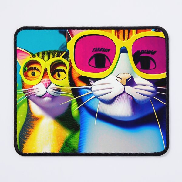 Item preview, Colorful cats popart wearing sunglasses designed and sold by Neo-Expression.