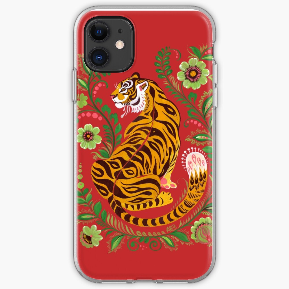 Tiger Folk Art iPhone Case & Cover