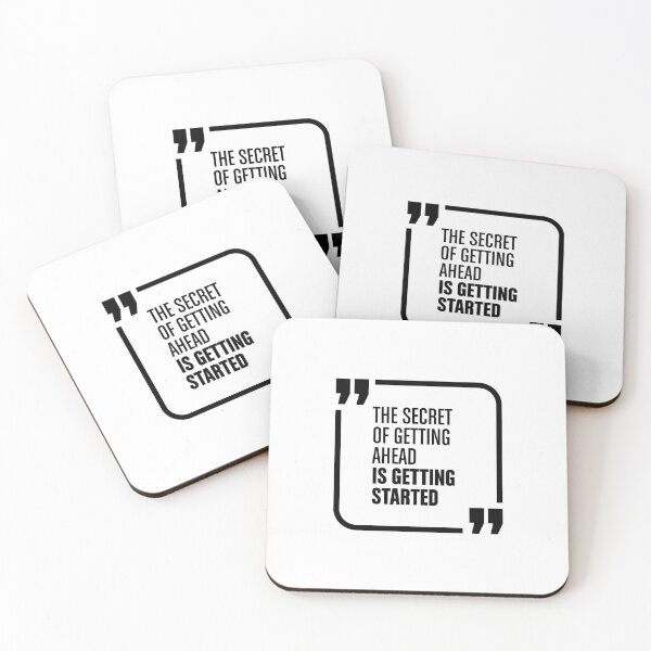 Item preview, Inspirational Quote The secret of getting ahead designed and sold by ButterDearie.