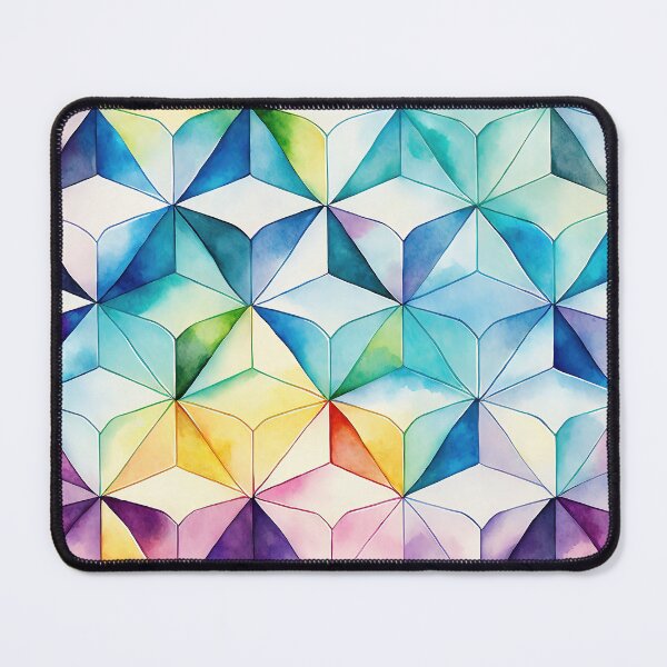 Item preview, Watercolour Isometric Grid designed and sold by Patternifico.