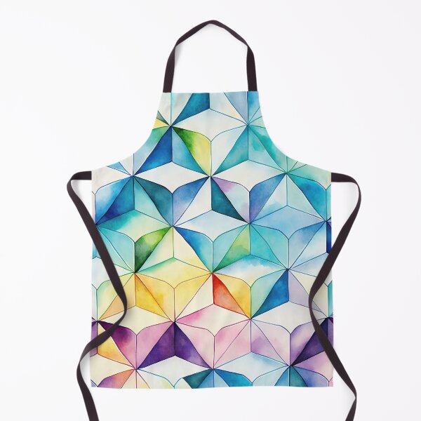 Aperçu de l'œuvre Grille isométrique aquarelle créée et vendue par Patternifico.