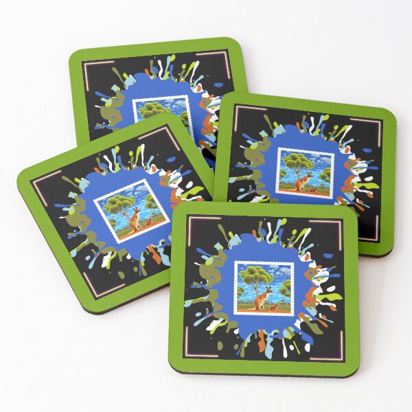 Item preview, Kangaroo & Joey in Impressionist Style design designed and sold by CoyoteGifts.