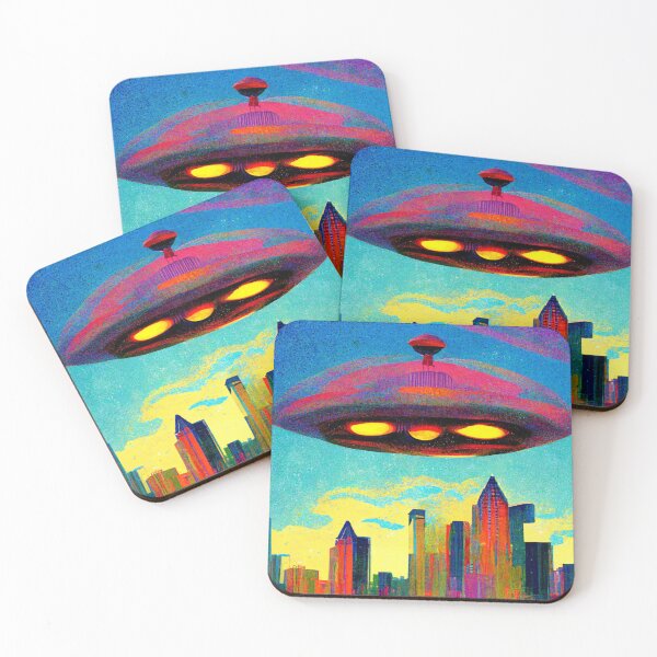 Item preview, Alien Invasion Planet UFO Psychedelic Otherworldly Extraterrestrial Unidentified Flying Object  designed and sold by Weirdarto.