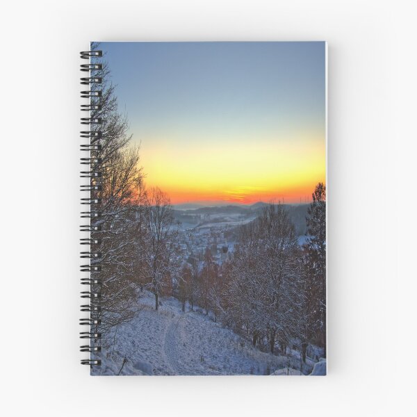 Item preview, Clear sunset on winter evening designed and sold by frankuffmann.