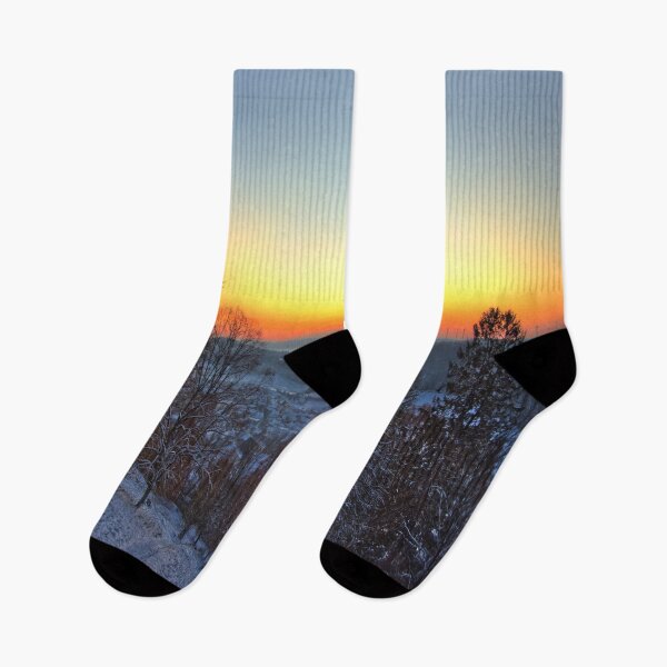 Item preview, Clear sunset on winter evening designed and sold by frankuffmann.