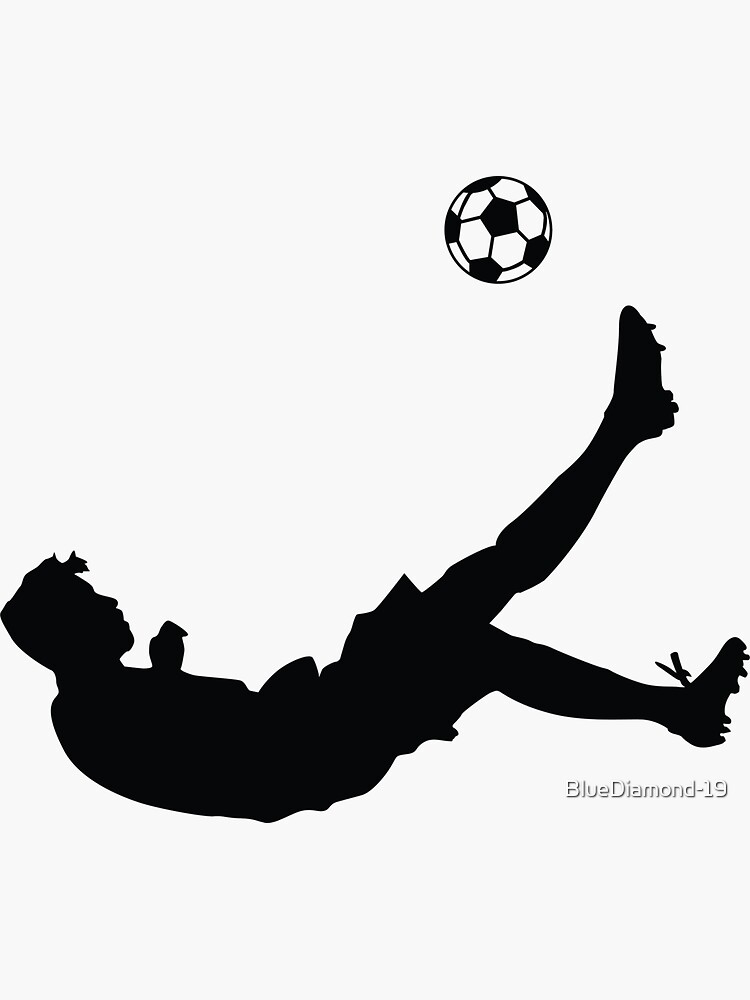 kicking soccer silhouette