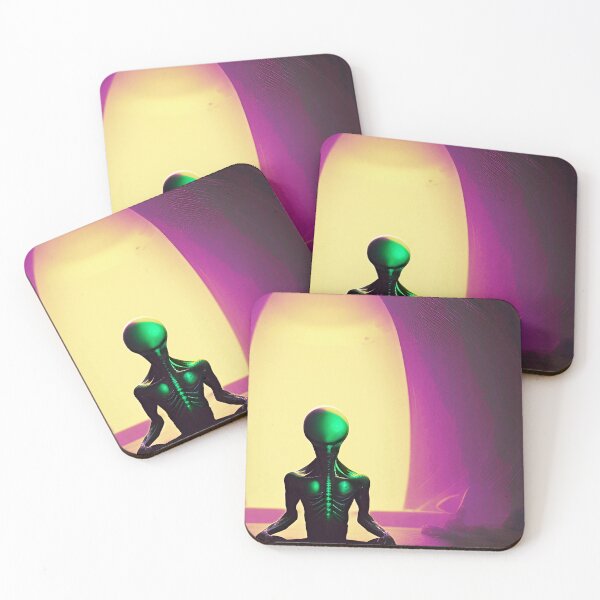Item preview, Meditating alien. Yoga Meditation art designed and sold by Neo-Expression.