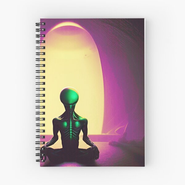 Item preview, Meditating alien. Yoga Meditation art designed and sold by Neo-Expression.