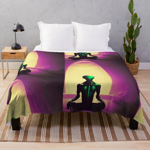 Item preview, Meditating alien. Yoga Meditation art designed and sold by Neo-Expression.