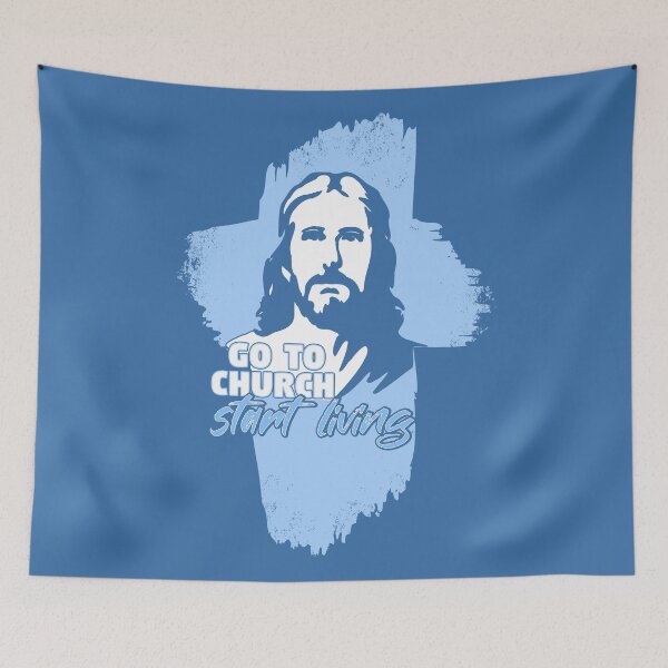 Item preview, "Go to Church, start living". Perfect gift Idea for a preacher, priest, pastor, minister. designed and sold by funnycolors.