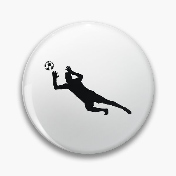Item preview, Goal Keeper, Soccer player, soccer Silhouette, Soccer player kicking a ball designed and sold by BlueDiamond-19.
