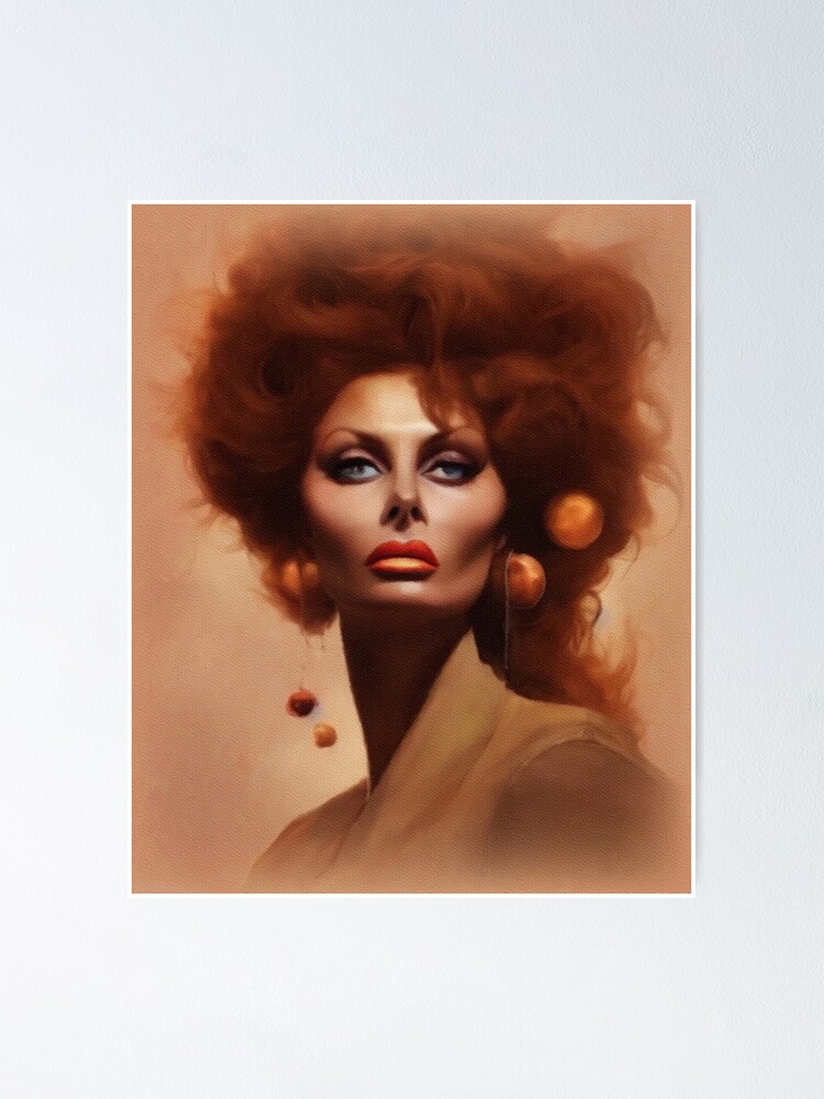 Sophia Loren Red Dress Pinup Girl Hollywood Poster Art Photo