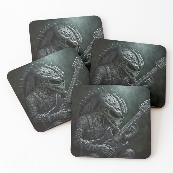 Item preview, Alien guitar player, Guitarist UFO, Space Sci-fi art designed and sold by YZO-Design.