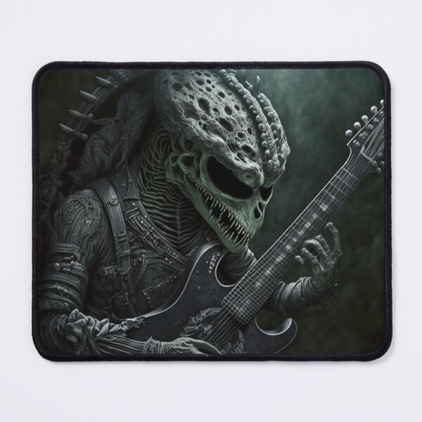 Item preview, Alien guitar player, Guitarist UFO, Space Sci-fi art designed and sold by YZO-Design.