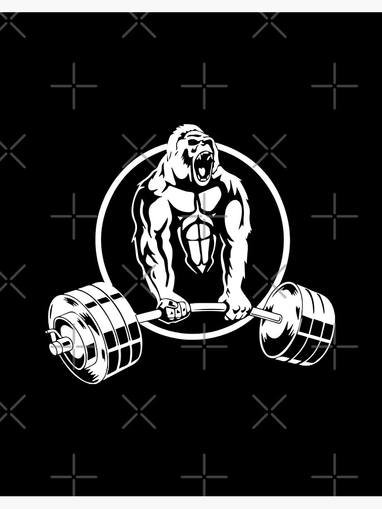 Gorilla Bodybuilder Gym Fitness Wall Decals Show Strong Strength